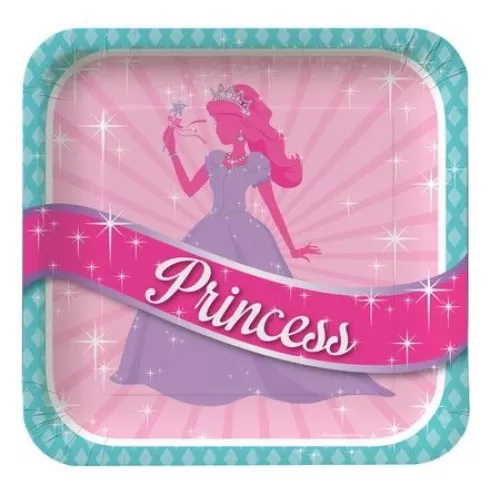 Тарелки одноразовые Принцессы, 17 см (8 шт.)