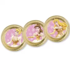 Тарелки Принцессы Disney золотые (8 шт.)
