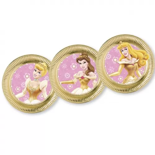 Тарелки одноразовые Принцессы Disney 20 см (8 шт.) Тарелки одноразовые Принцессы Disney 20 см (8 шт.)