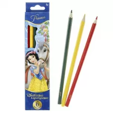 Цветные карандаши «Принцессы Disney» (6 шт.)  Цветные карандаши «Принцессы Disney» (6 шт.)