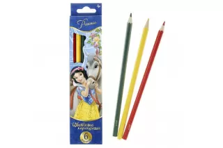 Цветные карандаши «Принцессы Disney» (6 шт.)  Цветные карандаши «Принцессы Disney» (6 шт.)