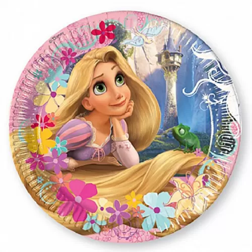 Тарелки одноразовые Рапунцель 20 см (8 шт.)