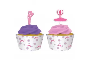 Формы и пики для кексов «Балерины» (12 шт.) Формы и пики для кексов «Балерины» (12 шт.)