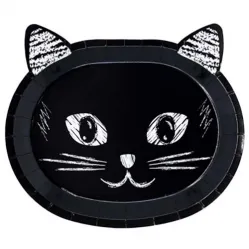 Тарелки Котики черные (6 шт.)