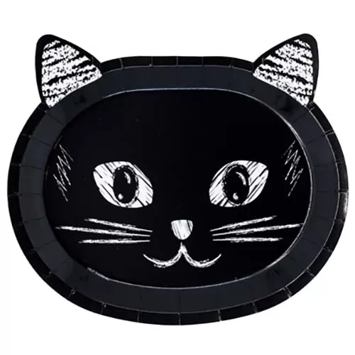 Тарелки Котики черные (6 шт.)