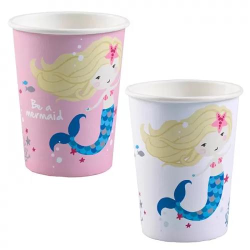 Стаканы бумажные одноразовые Русалочка Стаканы бумажные одноразовые Русалочка