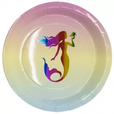 Тарелки Русалочка радужная (6 шт.) Тарелки Русалочка радужная (6 шт.)