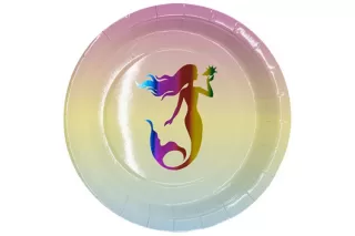 Тарелки Русалочка радужная (6 шт.) Тарелки Русалочка радужная (6 шт.)