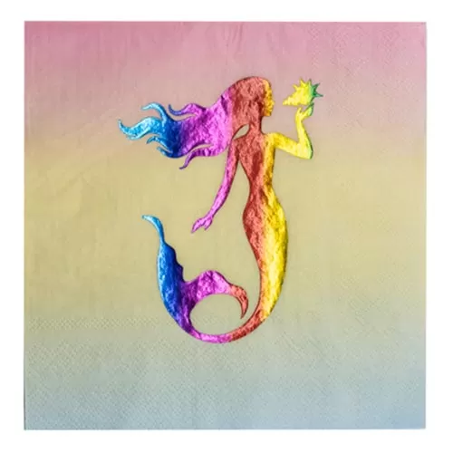 Салфетки Русалочка радужная (6 шт.) Салфетки Русалочка радужная (6 шт.)