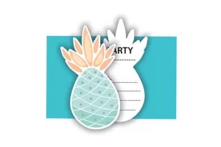 Приглашения Ананас (6 шт.) Приглашения Ананас (6 шт.)