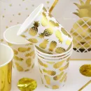 Стаканы одноразовые бумажные Ананас золотой (6 шт.) Стаканы одноразовые бумажные Ананас золотой (6 шт.)