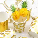 Стаканы одноразовые бумажные Ананас золотой (6 шт.) Стаканы одноразовые бумажные Ананас золотой (6 шт.)