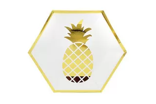 Тарелки Ананас золотой (6 шт.) Тарелки Ананас золотой (6 шт.)