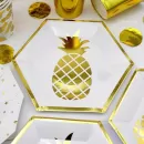 Тарелки бумажные Ананас золотой (6 шт.) Тарелки бумажные Ананас золотой (6 шт.)