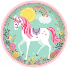 Тарелки Единорог Нежный 23 см (8 шт.) Тарелки Единорог Нежный 23 см (8 шт.)