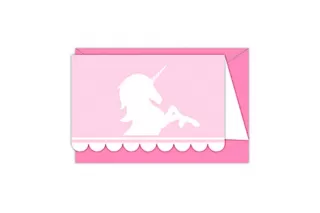 Приглашения Единорог Акварель (6 шт.) Приглашения Единорог Акварель (6 шт.)