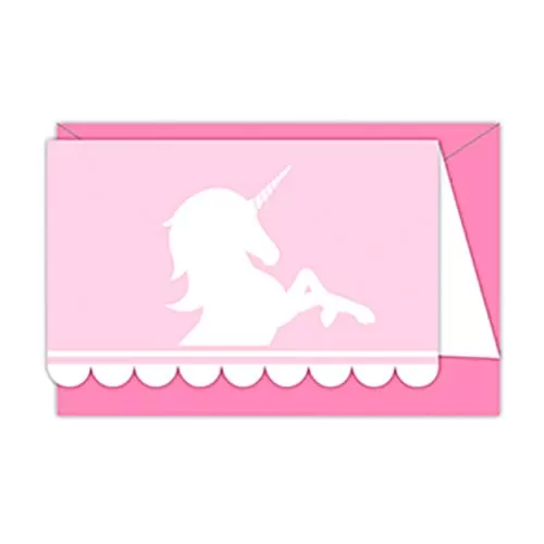 Приглашения Единорог Акварель (6 шт.)