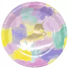 Тарелки Единорог золотой (6 шт.) Тарелки Единорог золотой (6 шт.)
