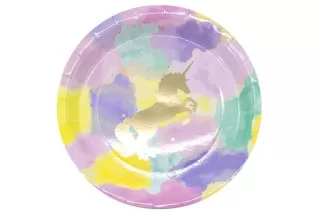 Тарелки Единорог золотой (6 шт.) Тарелки Единорог золотой (6 шт.)