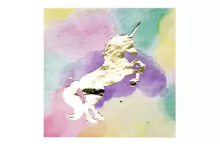 Салфетки Единорог золотой (6 шт.) Салфетки Единорог золотой (6 шт.)