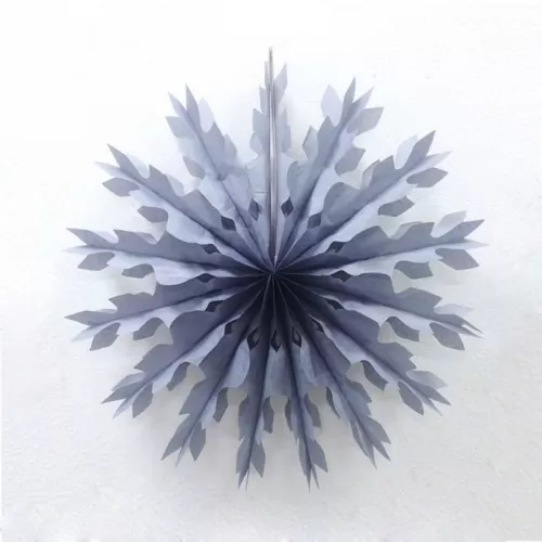 Фант бумажный Снежинка серебряная (40 см) Фант бумажный Снежинка серебряная (40 см)