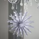 Фант бумажный Снежинка серебряная (40 см) Фант бумажный Снежинка серебряная (40 см)