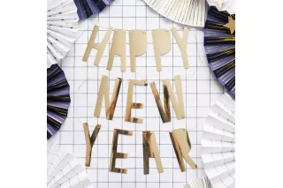 Гирлянда Happy New Year золотая Гирлянда Happy New Year золотая