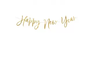 Гирлянда Happy New Year золото Гирлянда Happy New Year золото
