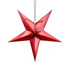 Звезда бумажная красная (45 см)