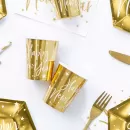 Стаканы золотые Happy New Year (6 шт.) Стаканы золотые Happy New Year (6 шт.)