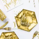 Тарелки золотые Happy New Year (6 шт.) Тарелки золотые Happy New Year (6 шт.)
