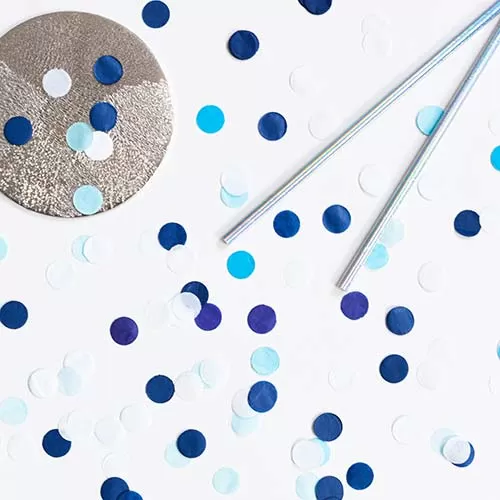 Конфетти Микс голубые