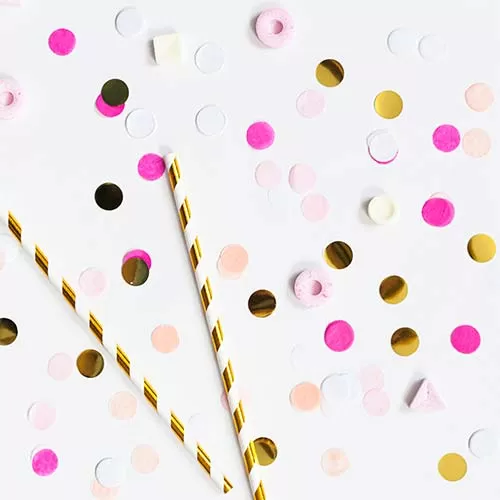 Конфетти Микс розовые/золото