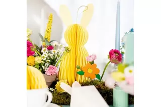 Фигура бумажная Кролик желтый Фигура бумажная Кролик желтый