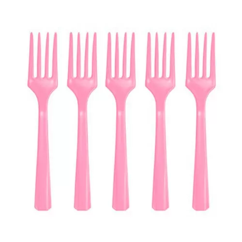 Вилки розовые (20 шт.)
