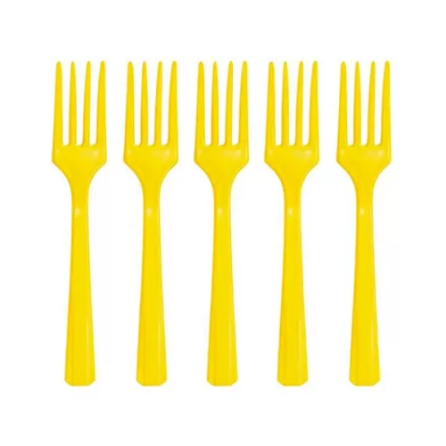 Вилки желтые (20 шт.) Вилки желтые (20 шт.)