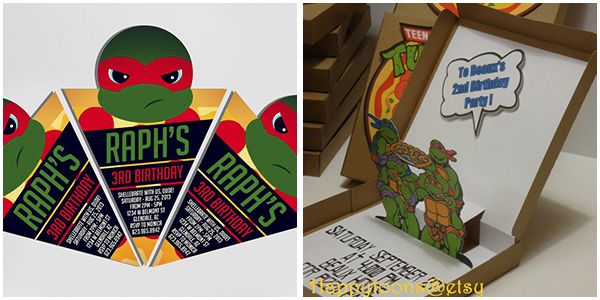 ninja turtles invitations