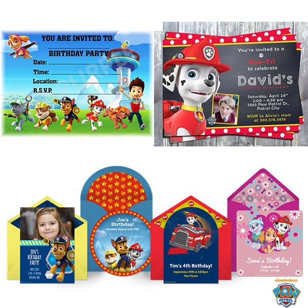 PawPatrol invitation