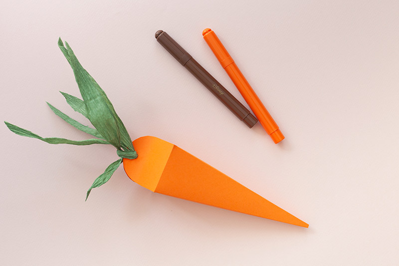 Делаем коробочку-морковку для пасхальных подарков
